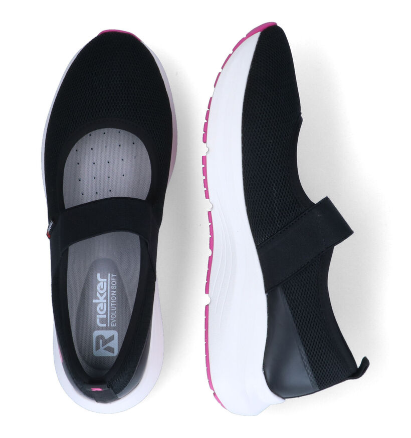Rieker R-Evolution Zwarte Slip-on Sneakers voor dames (310174) - geschikt voor steunzolen