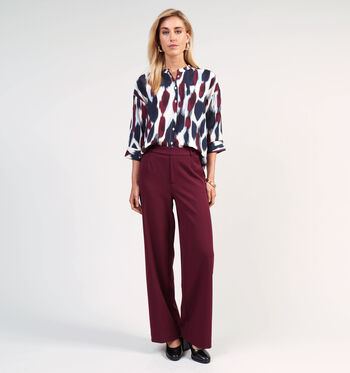 Vila Broeken Beige/Blauw/Bordeaux/Groen