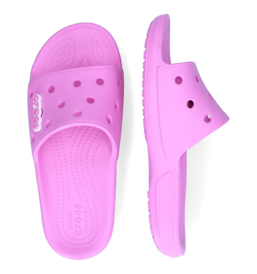 Crocs Classic Slide Nu-pieds en Rose pour femmes (306848)