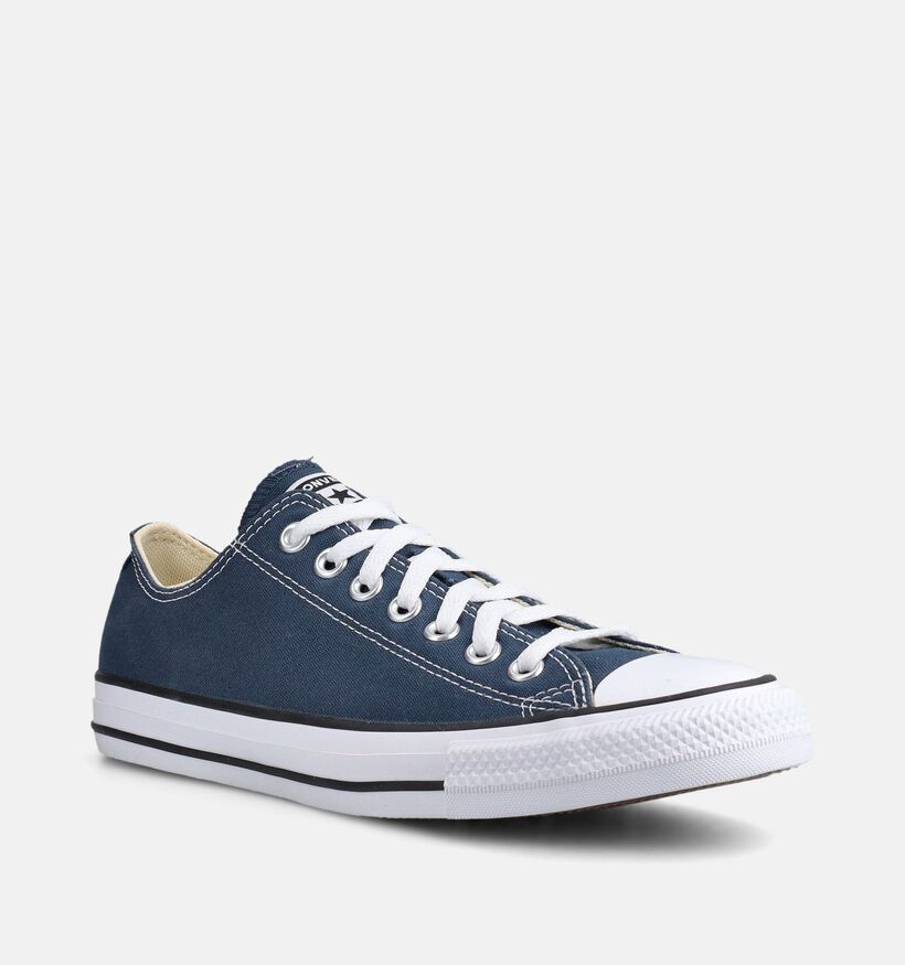 Converse Chuck Taylor As Ox Chaussures &agrave; lacets en Bleu fonc&eacute; pour hommes (368339) - pour semelles orthop&eacute;diques