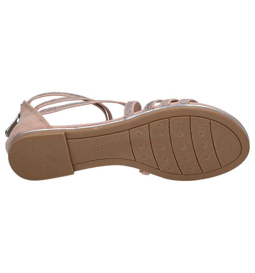 Marco Tozzi Taupe Sandalen in stof (270671)
