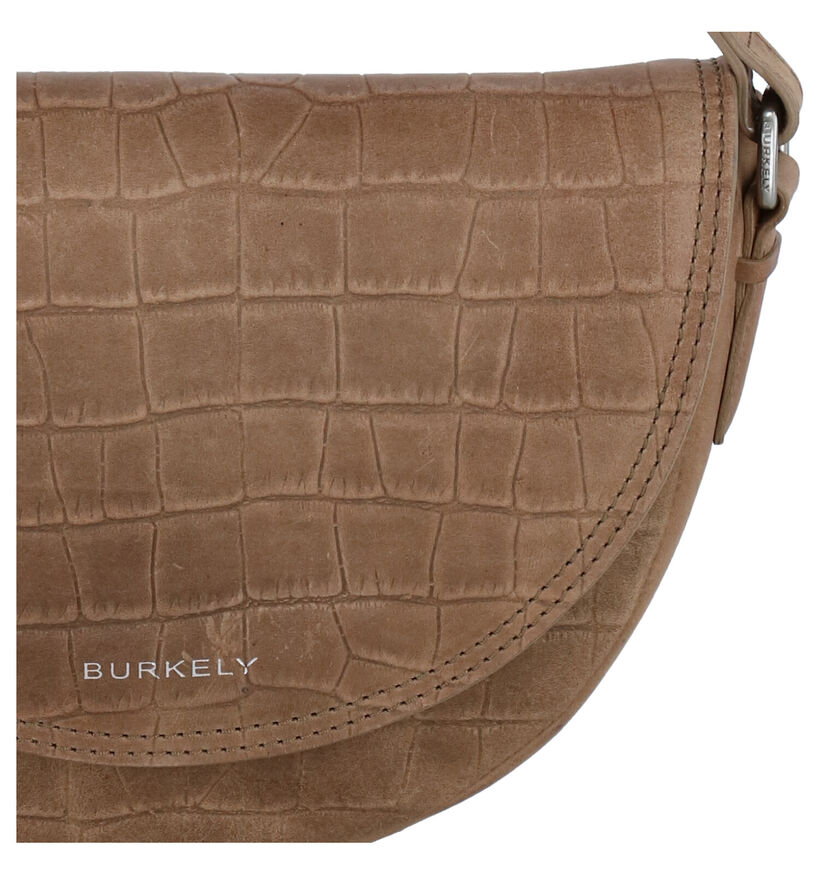 Burkely Croco Caia Kaki Crossbody Tas in leer (297519)