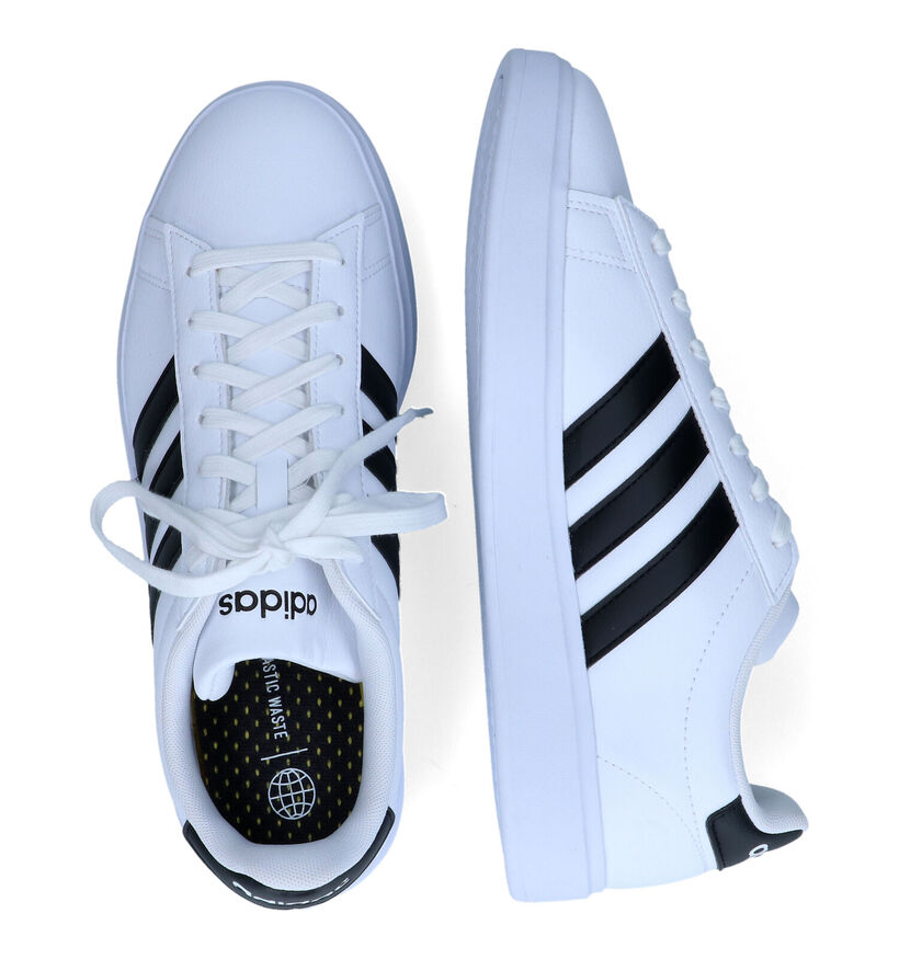 adidas Grand Court 2.0 Witte Sneakers voor jongens, heren (350086) - geschikt voor steunzolen