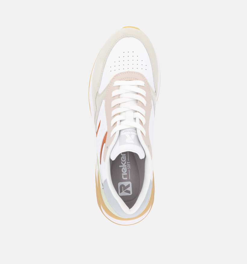 Rieker Witte Sneakers voor dames (354985) - geschikt voor steunzolen