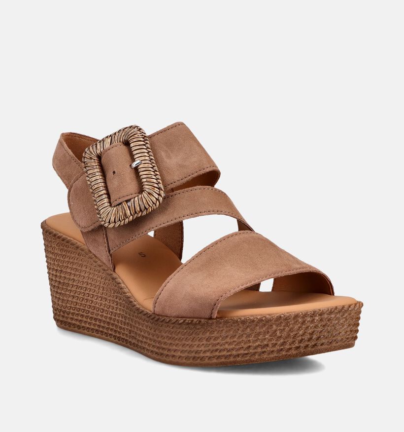 Gabor Bruine Sandalen met sleehak voor dames (371135)