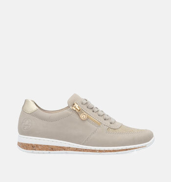 Veterschoenen taupe