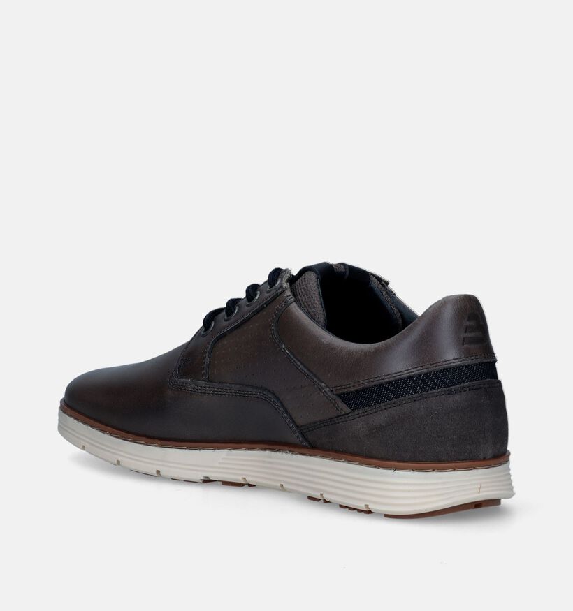 Bullboxer Grijze Veterschoenen voor heren (344479) - geschikt voor steunzolen