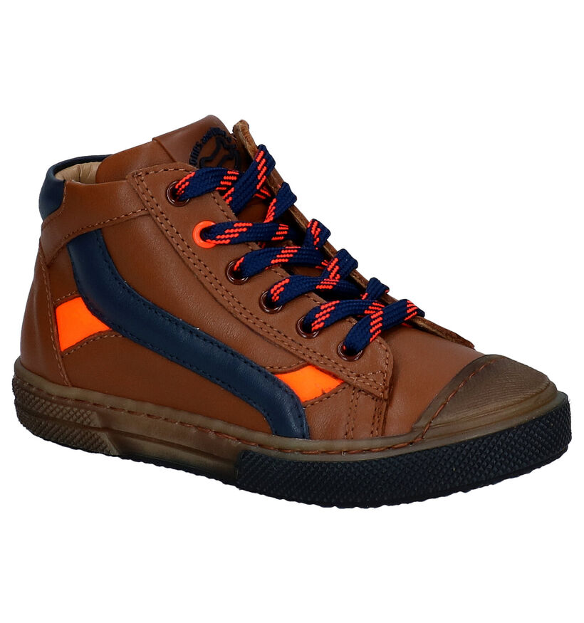 STONES and BONES Raspo Blauwe Hoge Schoenen voor jongens (313873) - geschikt voor steunzolen