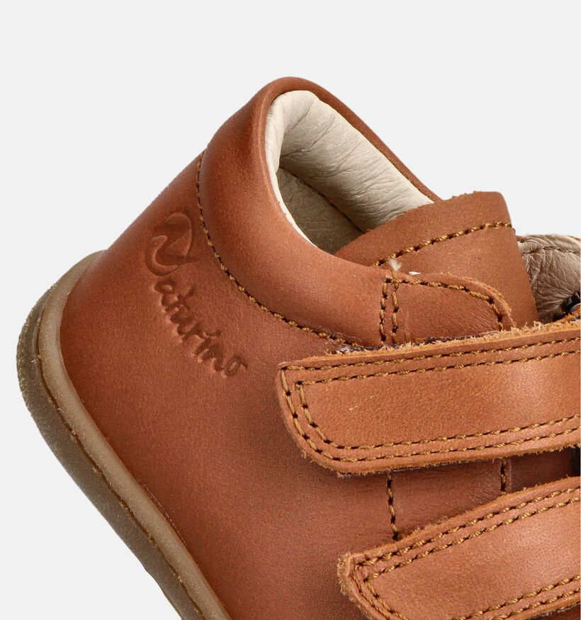 Naturino Cocoon Nappa Cognac Babyschoenen voor jongens, meisjes (364246) - geschikt voor steunzolen