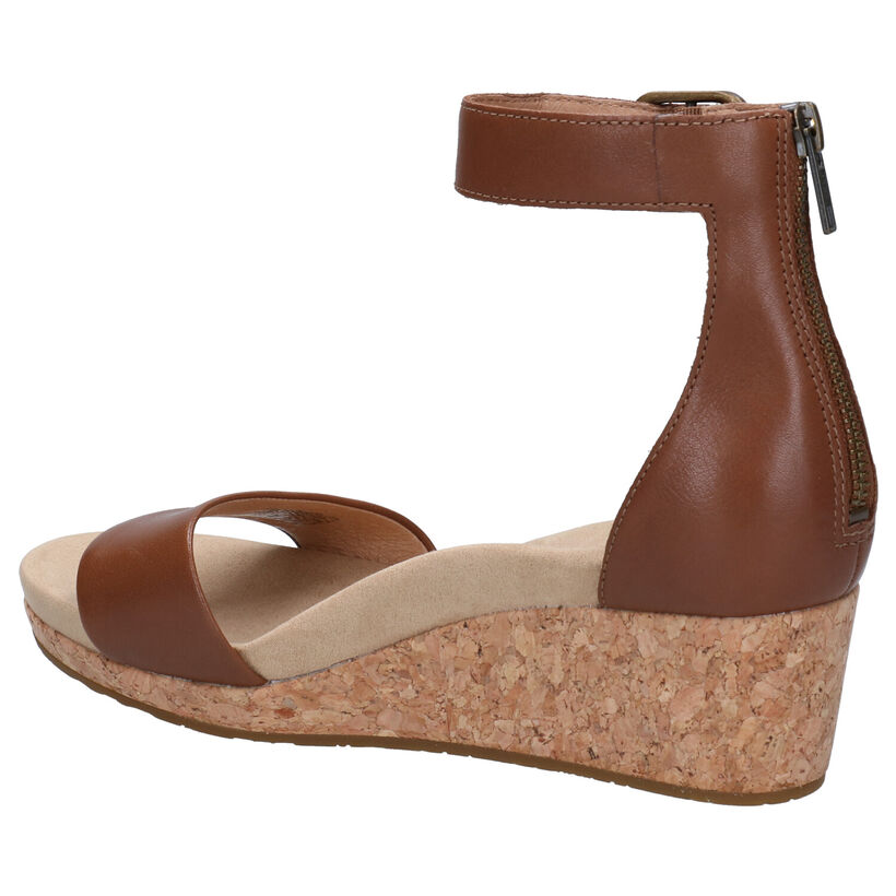 UGG Zoe II Cognac Sandalen in leer (266808)