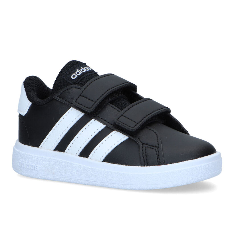 adidas Grand Court 2.0 CF Zwarte Sneakers voor jongens, meisjes (324140)