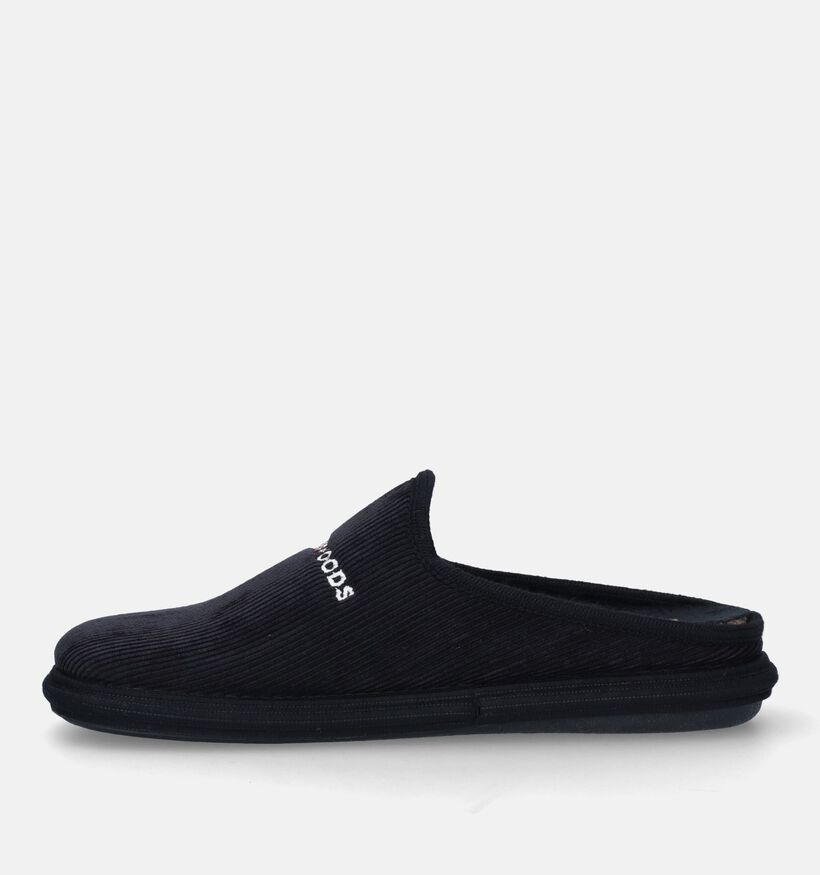 River Woods Hendrik Zwarte Pantoffels voor steunzolen voor heren (347820) - geschikt voor steunzolen