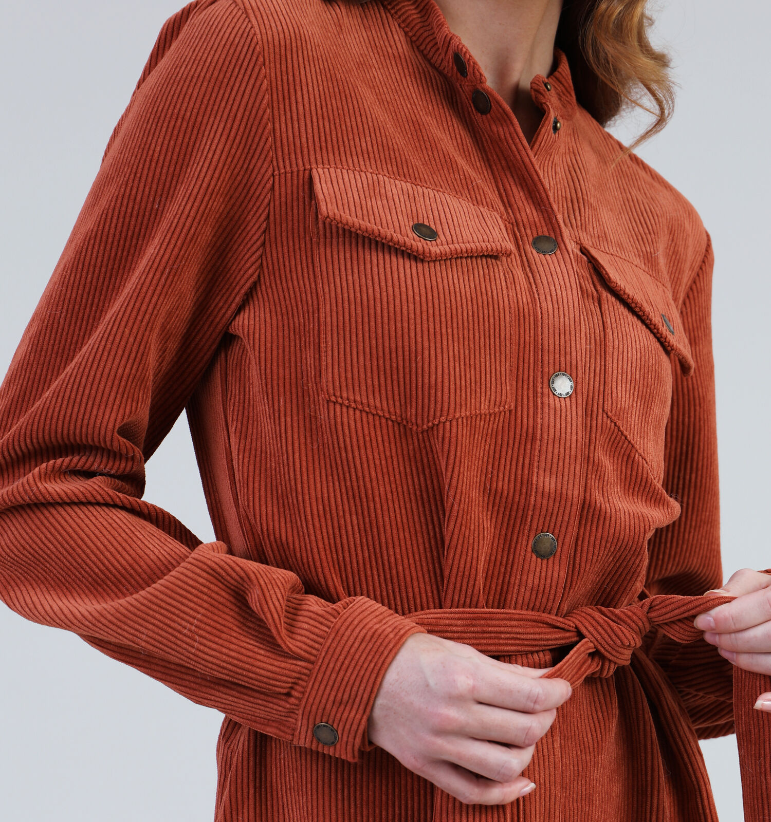 Ribfluweel jurk dames clearance