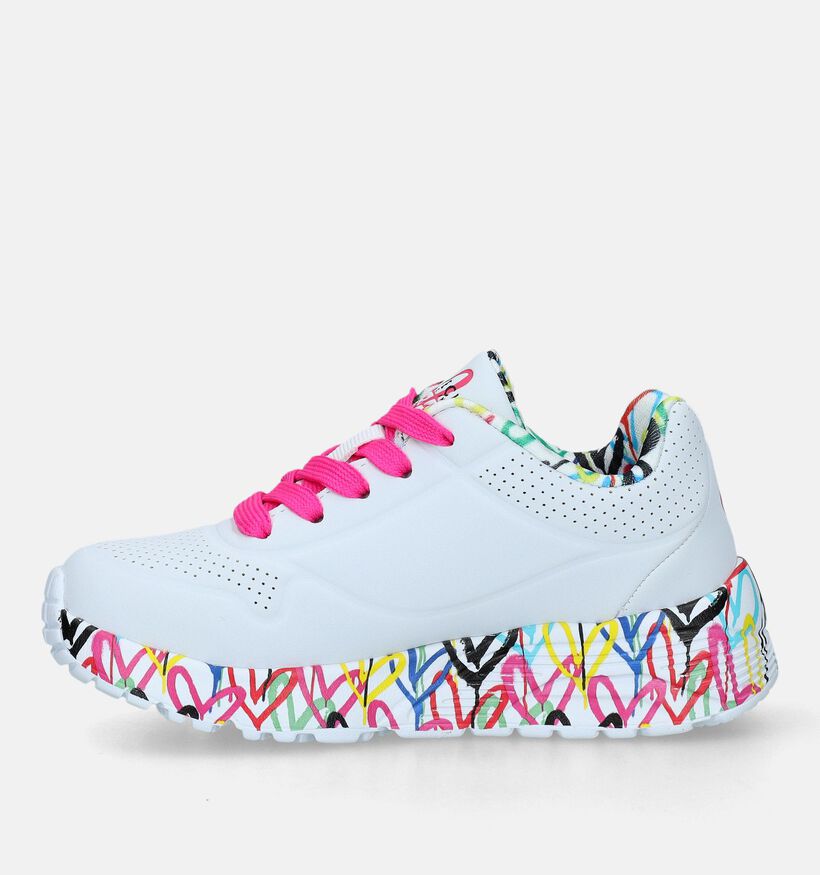 Skechers Uno Lite Lovely Luv Zwarte Sneakers voor meisjes (345247)