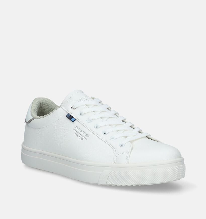 Jack & Jones Bale PU Witte Veterschoenen voor heren (337925) - geschikt voor steunzolen