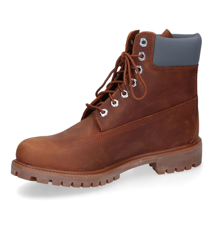 Timberland 6 Inch Premium Bottines en Cognac pour hommes (313461) - pour semelles orthopédiques