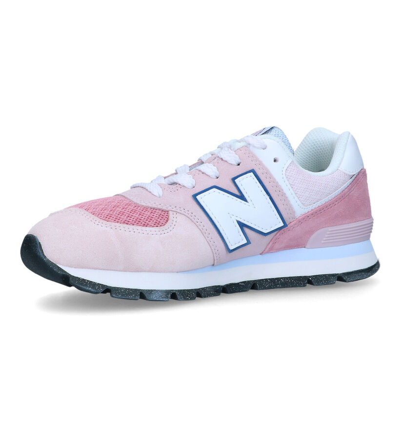 New Balance GC574 Baskets en Bleu pour filles (301696) - pour semelles orthopédiques