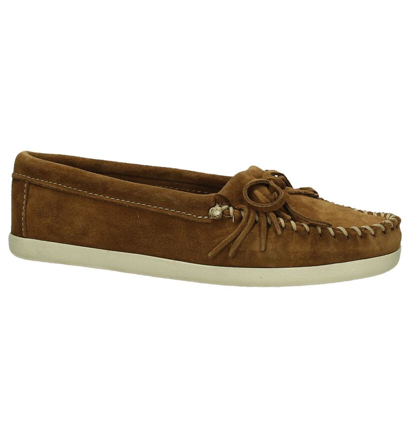 Cognac Mocassins Minnetonka Newport, , pdp