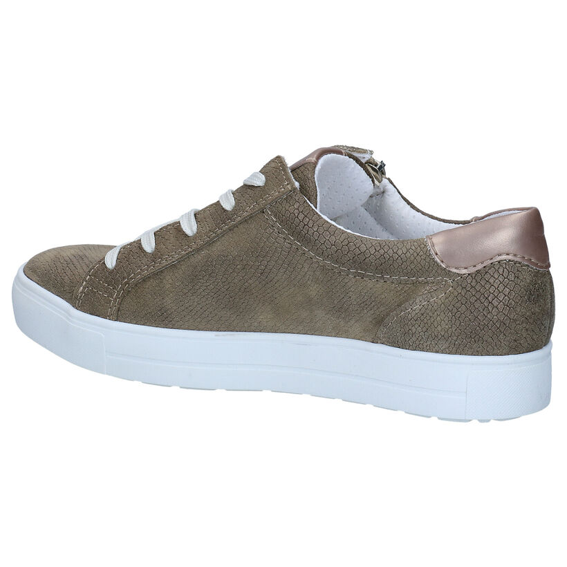 Mirel Baskets habillées en Vert kaki en nubuck (285558)