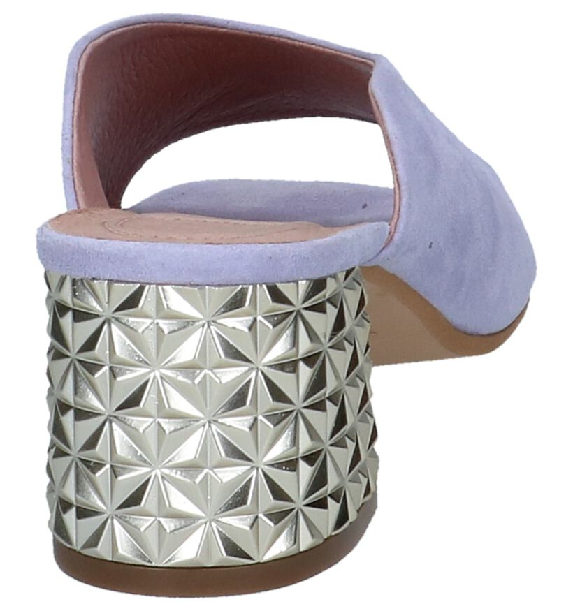 Wonders Nu-pieds à talons en Violet clair en daim (235718)