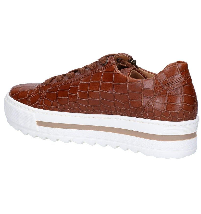 Gabor Optifit Chaussures à Lacets en Cognac en cuir (282456)