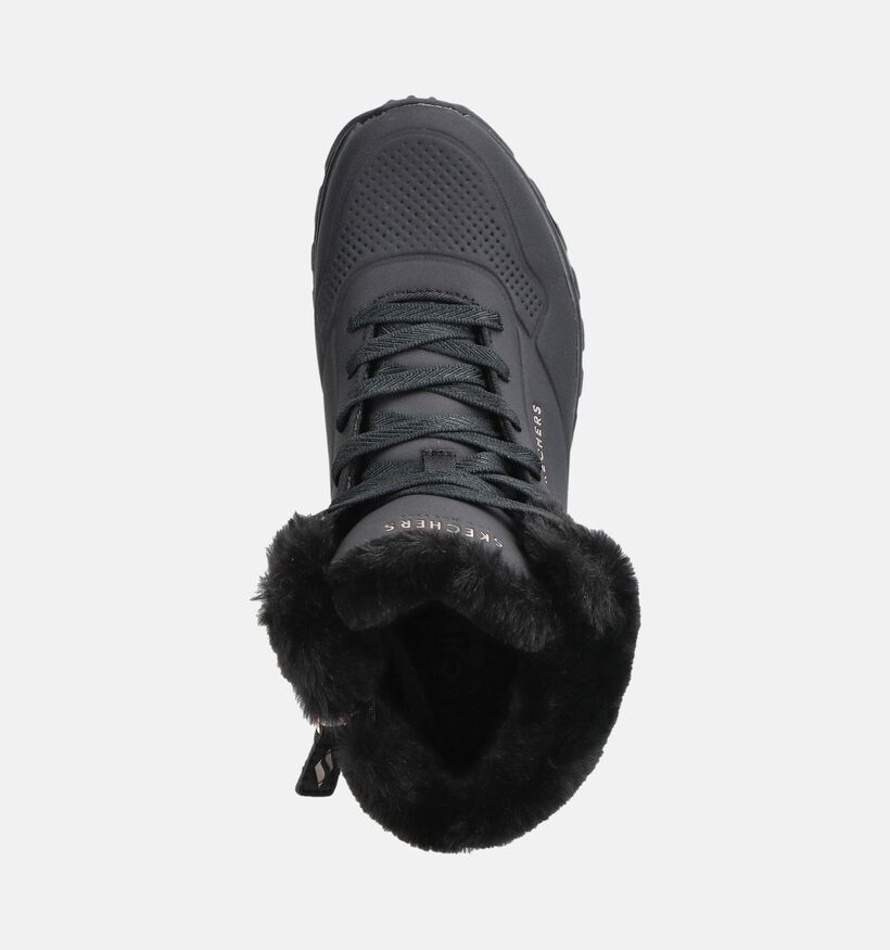 Skechers Uno Rugged Zwarte Boots met Veters en Rits voor dames (377977)