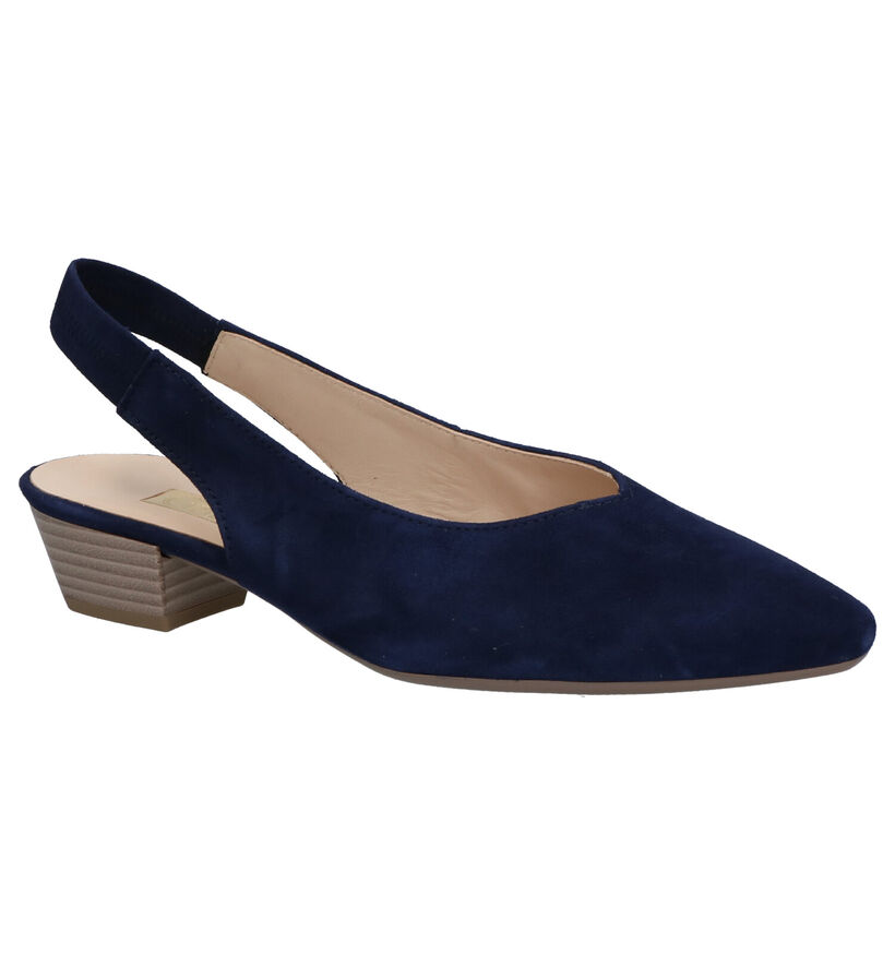 Gabor Escarpins slingback en Bleu foncé en daim (271702)