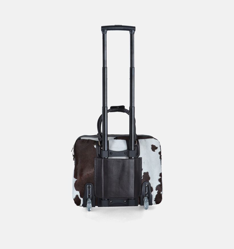 Olivia Lauren Cowhide Sac ordinateur en Noir pour femmes (364302)