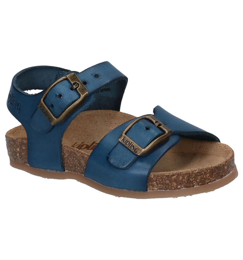 Kipling Easy 4 Blauwe Sandalen in leer (308882)