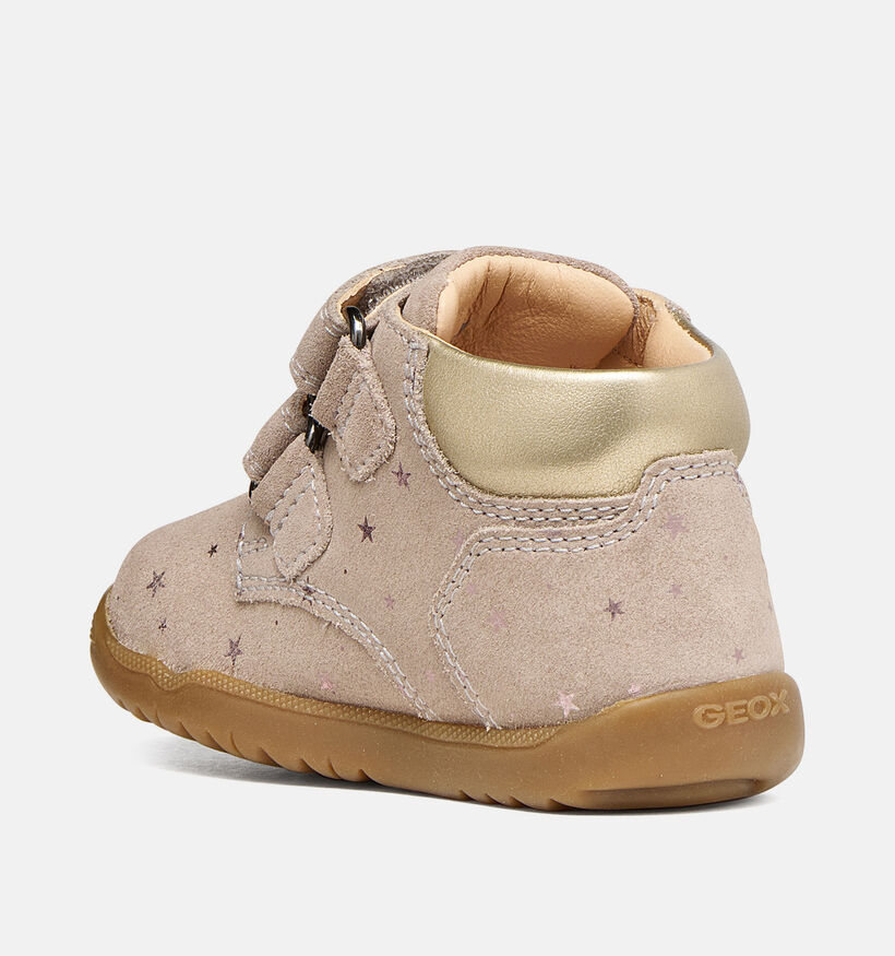 Geox Macchia Baskets montantes en Beige pour filles (376242) - pour semelles orthop&eacute;diques