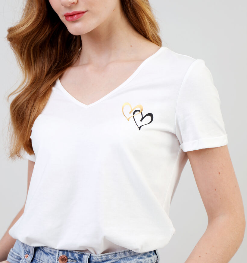 Vero Moda Heart Wit T-shirt voor dames (335357)