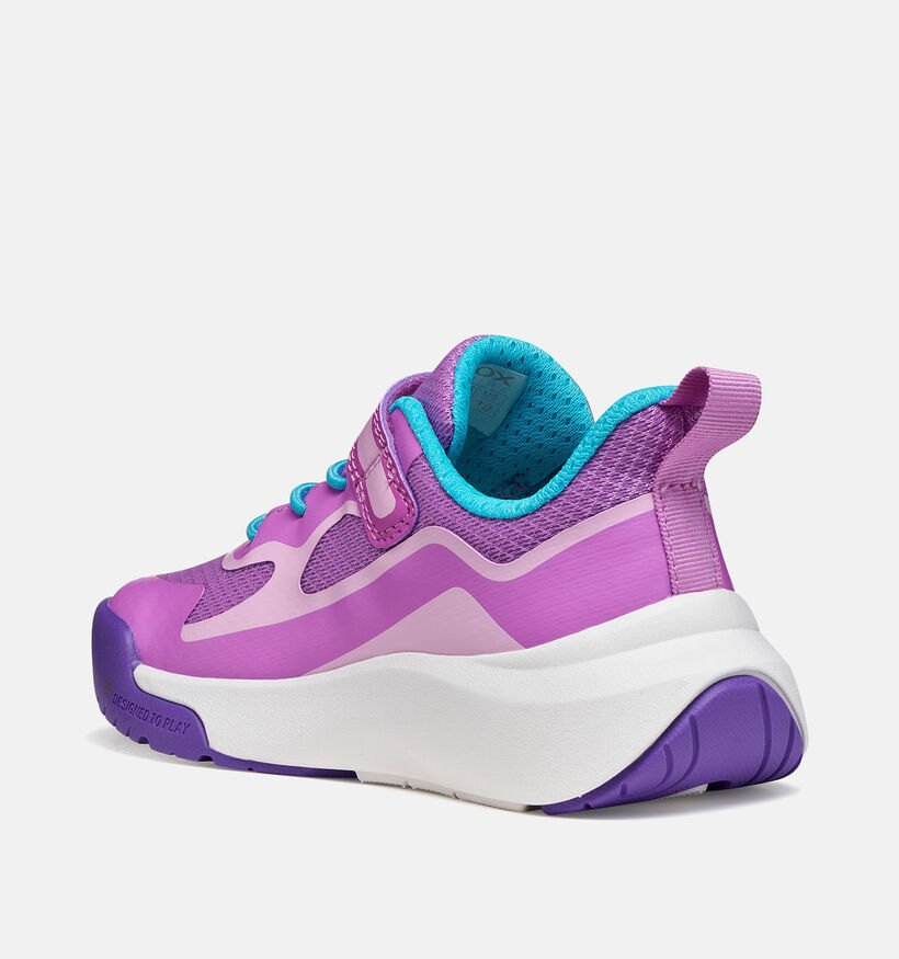 Geox Baskets basses en Lila pour filles (370163) - pour semelles orthop&eacute;diques