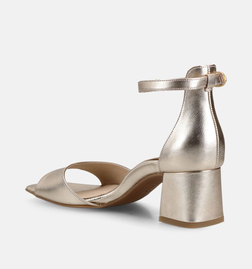 Paul Green Sandales &agrave; talons en Or pour femmes (374131)