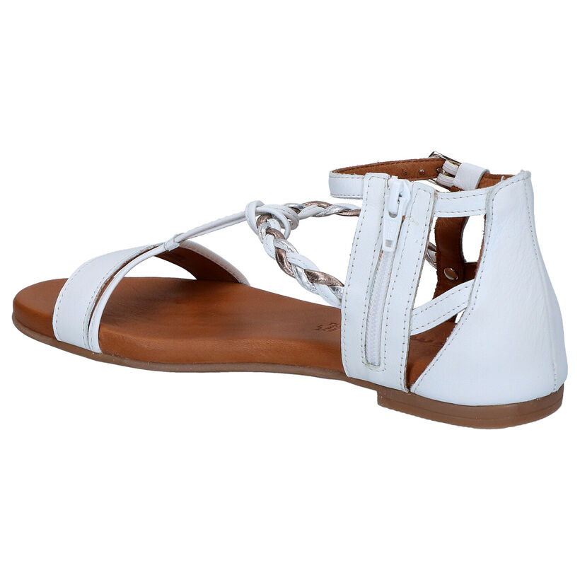 Tamaris Sandales plates en Blanc en cuir (270223)