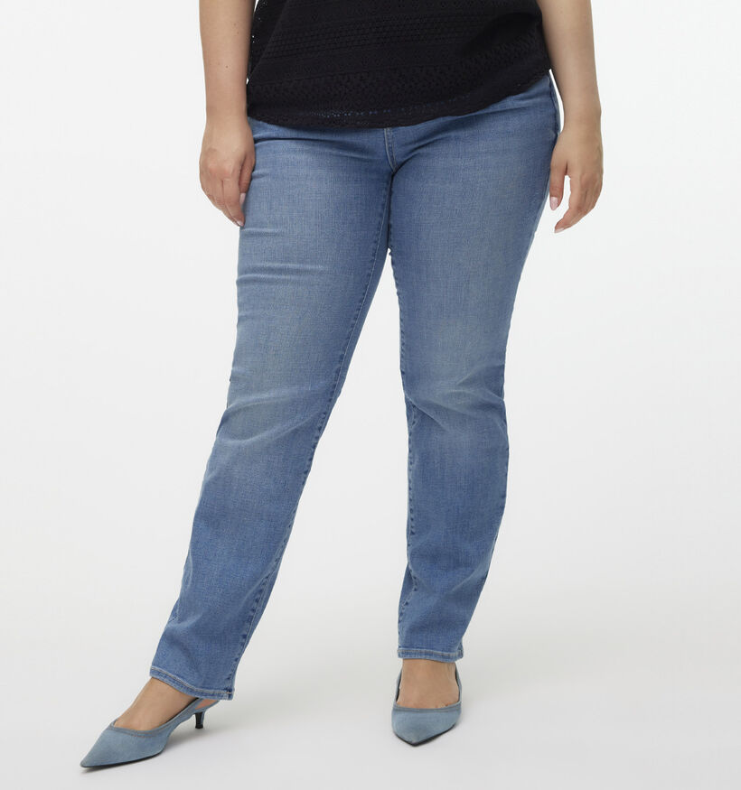 Vero Moda Curve Straight leg jeans L32 en Bleu pour femmes (367776)