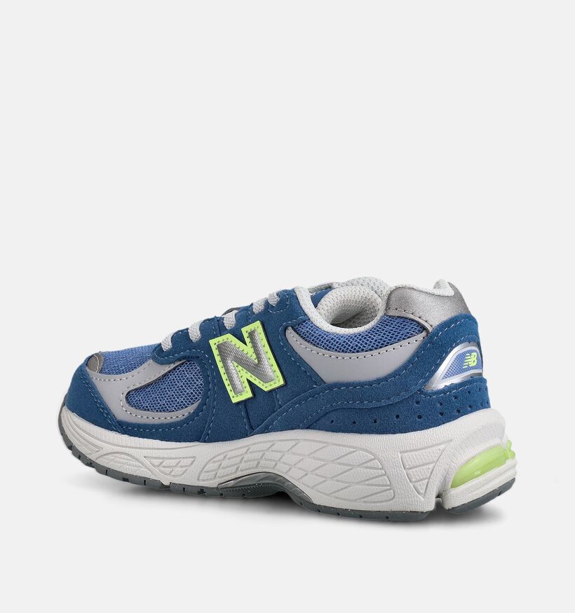 New Balance 2002 Baskets en Bleu pour filles, gar&ccedil;ons (366182) - pour semelles orthop&eacute;diques