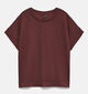 Vero Moda Hali T-shirt en Bordeaux pour femmes (367135)