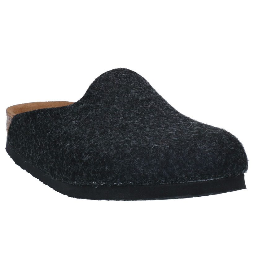 Birkenstock Amsterdam Vegan Grijze Pantoffels in stof (294812)