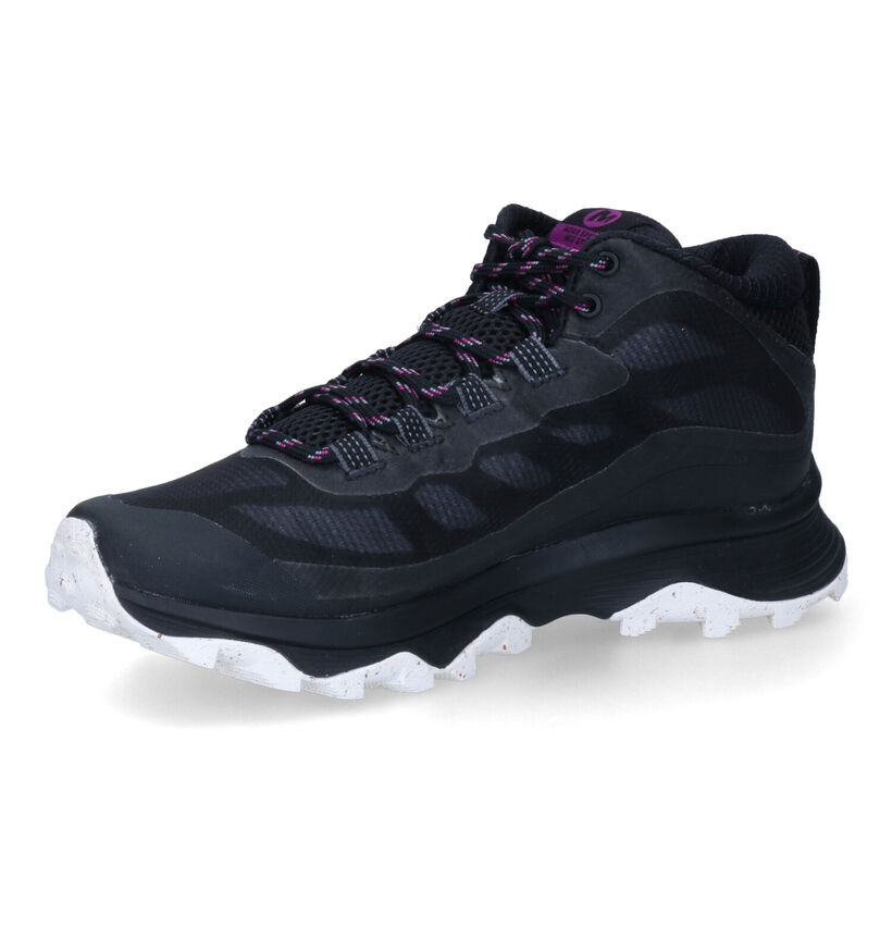 Merrell Moab Speed Mid Chaussures de randonnée en Noir pour femmes (310224) - pour semelles orthopédiques
