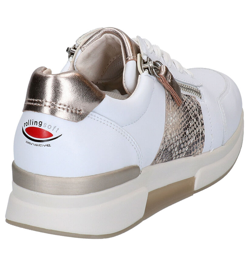 Gabor Rollingsoft Witte Sneakers in leer (271547)