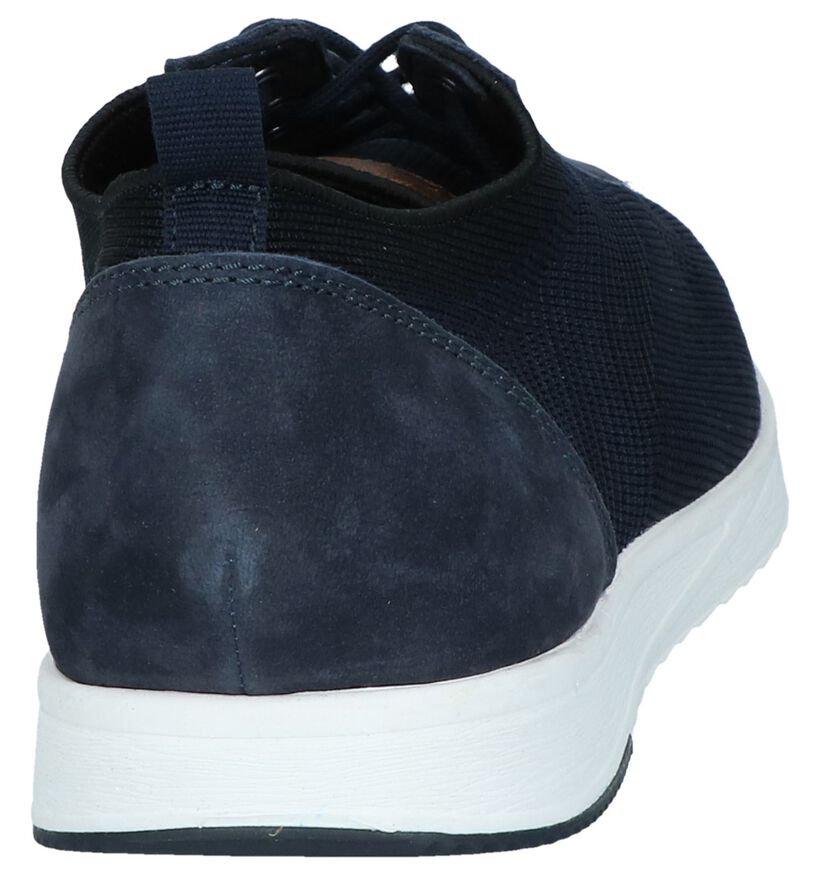 Blauwe Veterschoenen Borgo Sport in stof (239175)