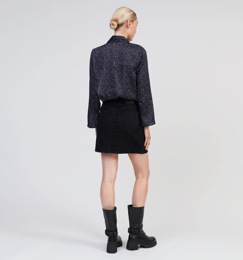Vero Moda Tessa Zwarte Korte jeansrok voor dames (349030)