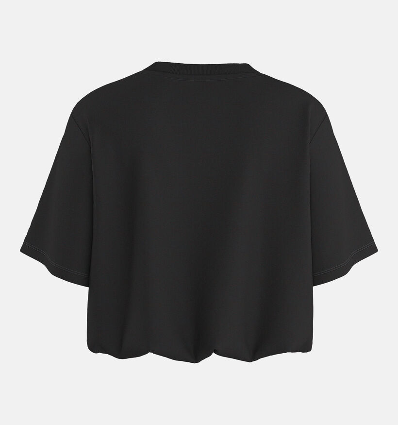 Hypedrop Dina Balloon Cropped Zwarte T-shirt voor dames (386462)