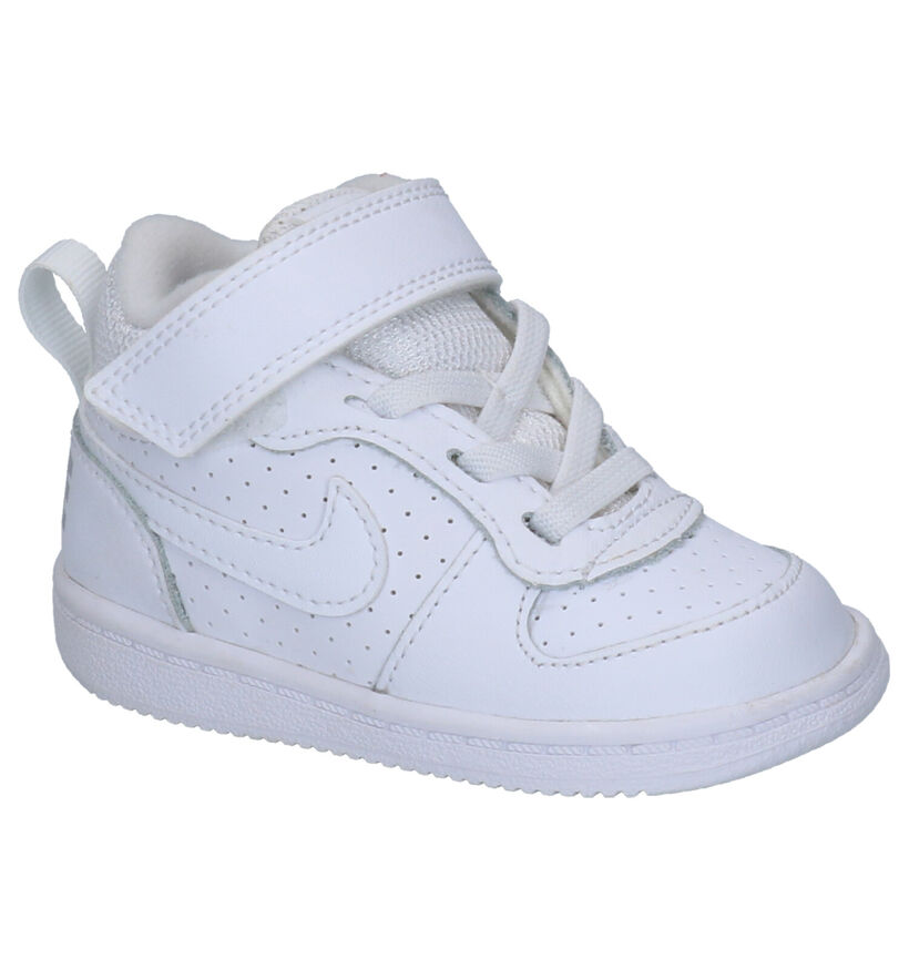 Nike Court Borough Zwarte Sneakers in kunstleer (293613)