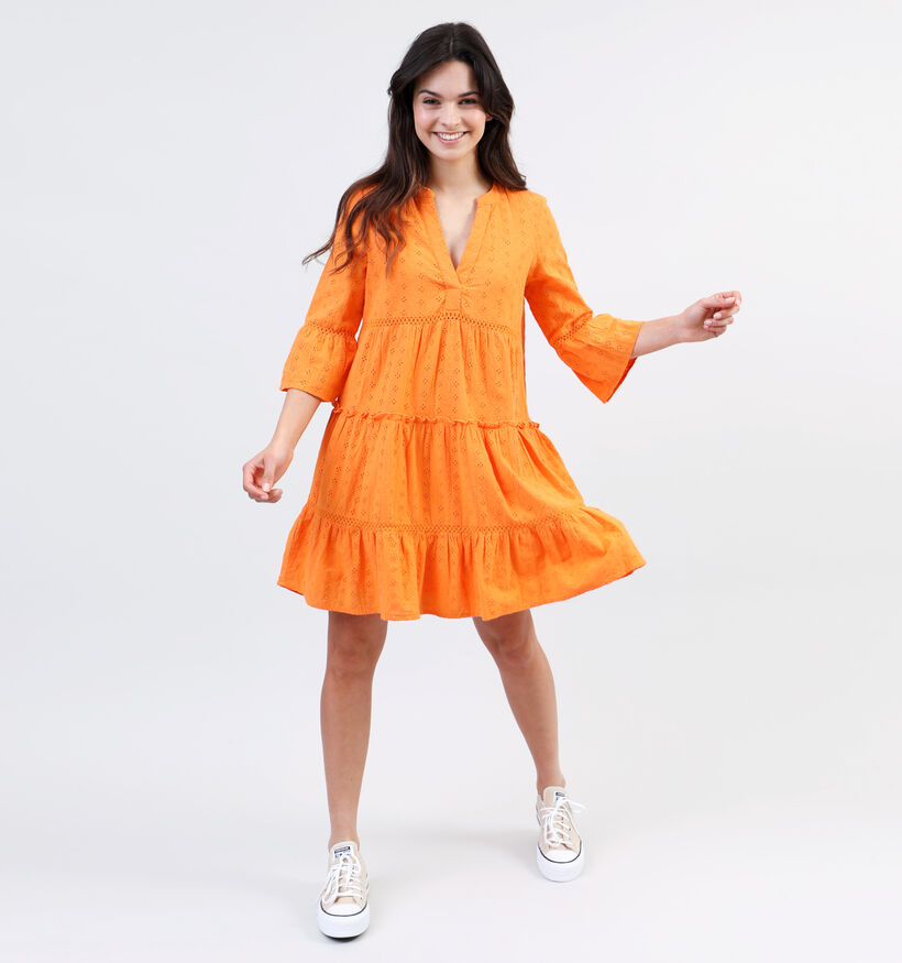 Vero Moda Dicthe Robe en Orange pour femmes (327235)
