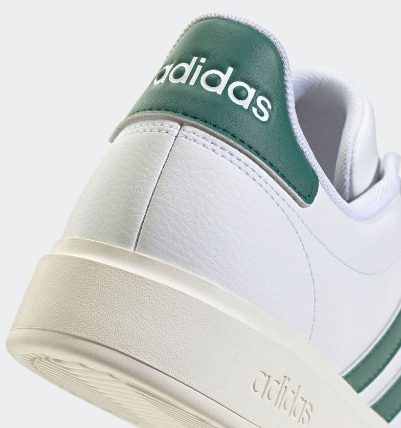 adidas Grand Court 2.0 Baskets en Blanc/Vert pour hommes (359489) - pour semelles orthopédiques