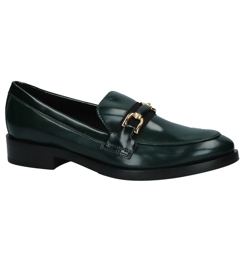 Geox Mocassins en Vert foncé en cuir (223033)