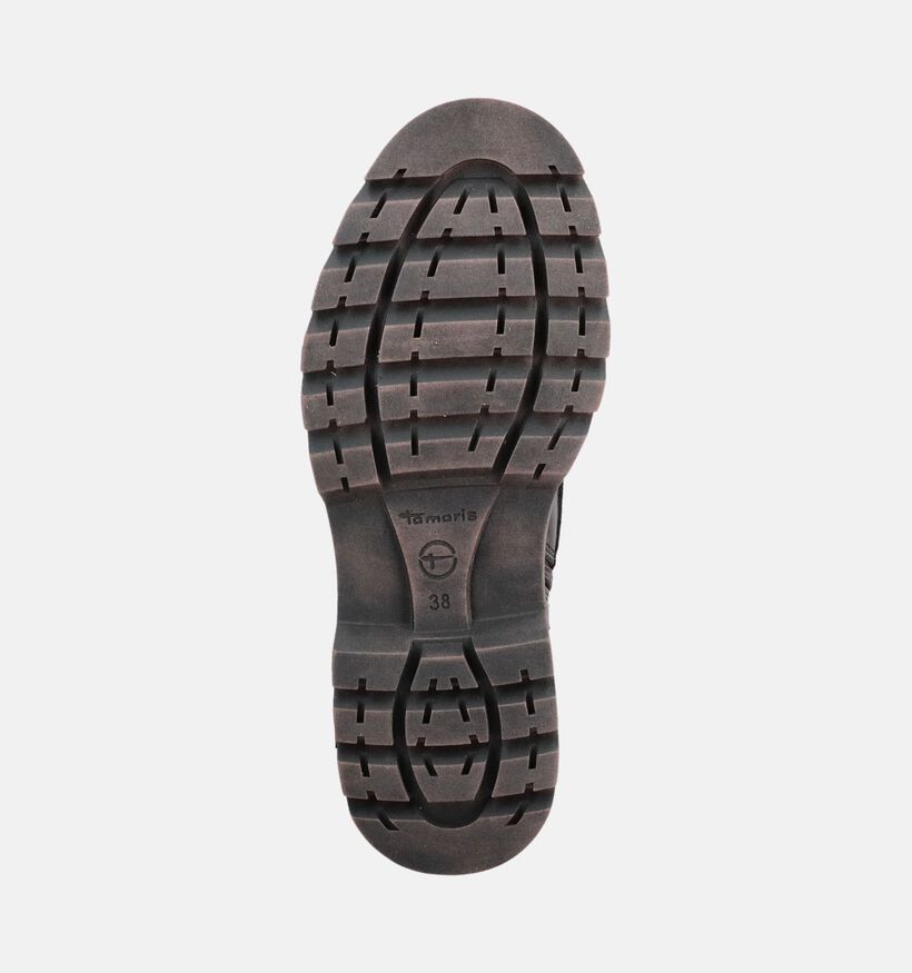 Tamaris Donkerbruine Boots met Veters en Rits voor dames (380804)