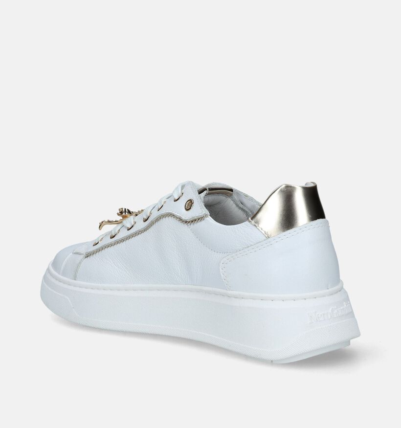 NeroGiardini Witte Sneakers voor dames (337183) - geschikt voor steunzolen