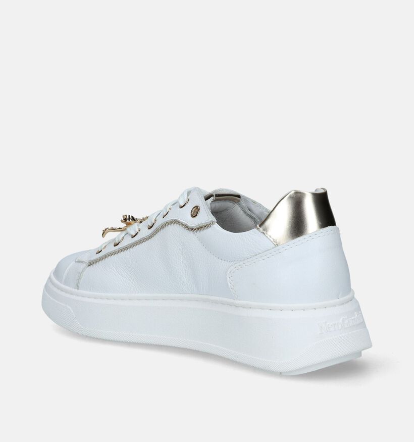 NeroGiardini Baskets casual en Blanc pour femmes (337183) - pour semelles orthopédiques